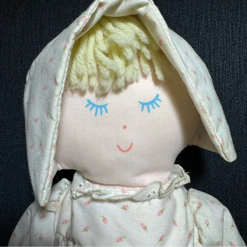 Vintage Cloth Prairie Doll — Eden Toys — Blonde Yarn Hair,‎ GUC
